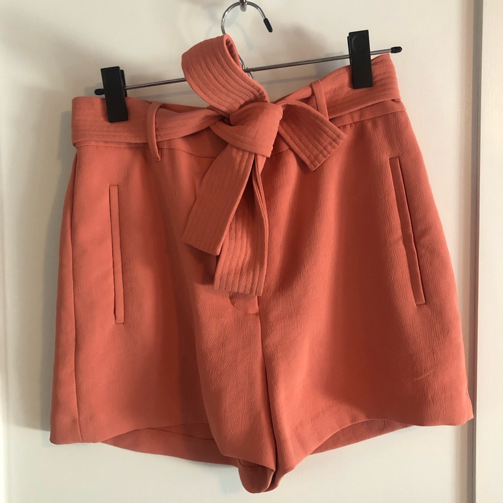 Fun Aritzia fitted trouser shorts with tie front